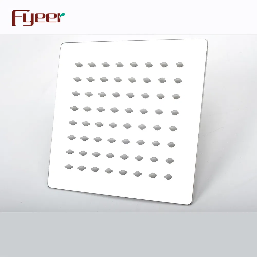 Fyeer 6 Inch Square Stainless Steel Rainfall Shower Head