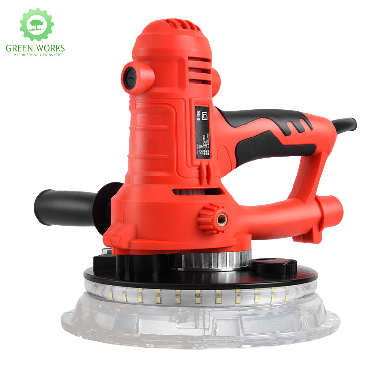 7-Inch Handheld Wall Grinder with LED, Dust-Free Sanding Polishing Machine for Putty and Drywall