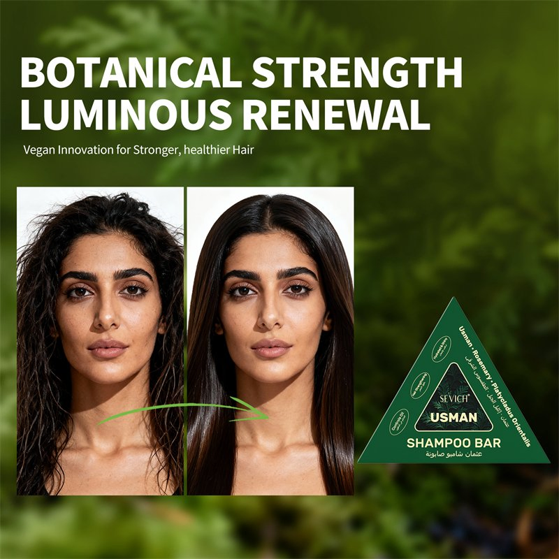 Triangle Usman Herbal Shampoo Bar 3 in 1 Rosemary Shampoo Soap