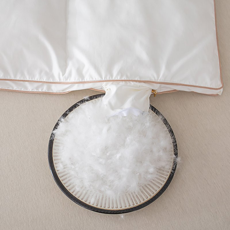 Puffy White Goose Feather Comforter Queen Size Duvet Insert Feather Filled