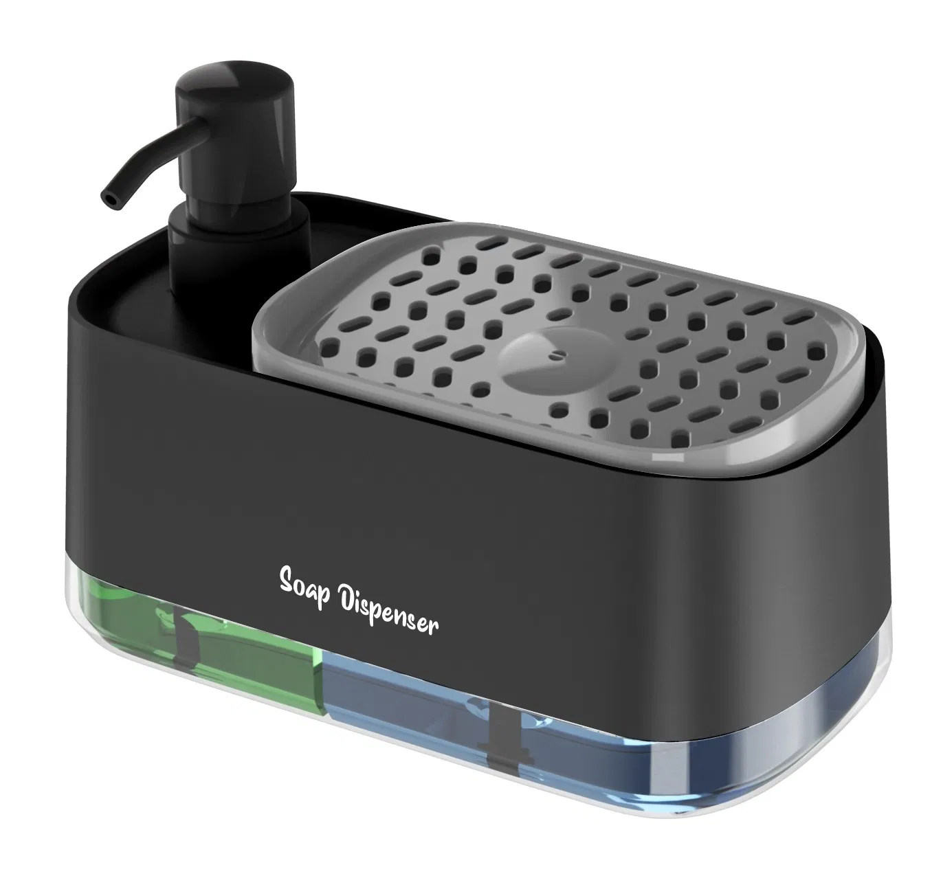 Дозатор для мыла и губки Kitchen Manual Press