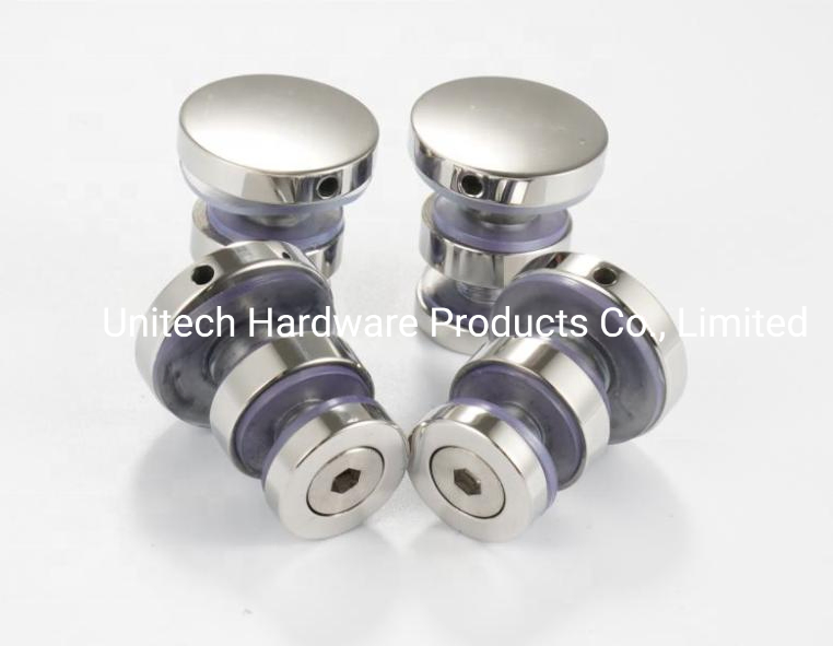 Stainless Steel Golden/Black Glass Shower Sliding Door Roller and Glass Clamp Fitting