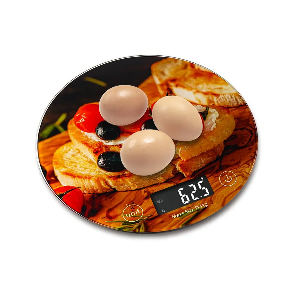 Hot Selling 5kg Bread Making Household Round Colorful Pattern Electronic Balance