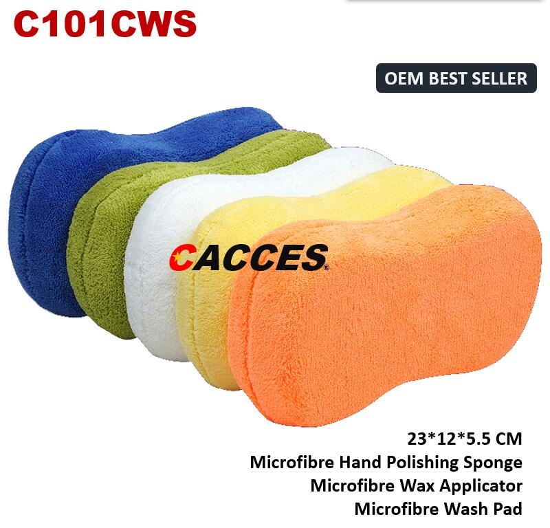 Extra Soft Microfibre Car Wash Sponge Machine Washable Ideal for Cleaning Car, Interior, Wheels, Alloys and Motorcycle, Bike, Boat & Home Cleaning, Wax, Polish