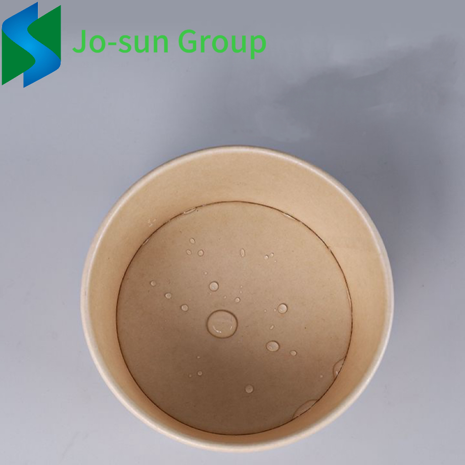 Jo-Sun Take Away Paper Container Salad Bowls 500ml 750ml 1000ml 1100ml 1300ml Disposable Kraft Paper Round Bowl for Food Packaging