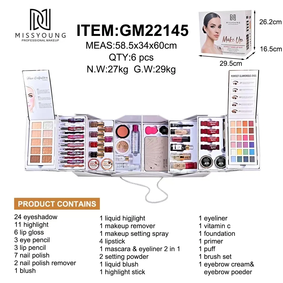 Complete Glam Makeup Set for Radiant Looks Anytime Makeup Box
