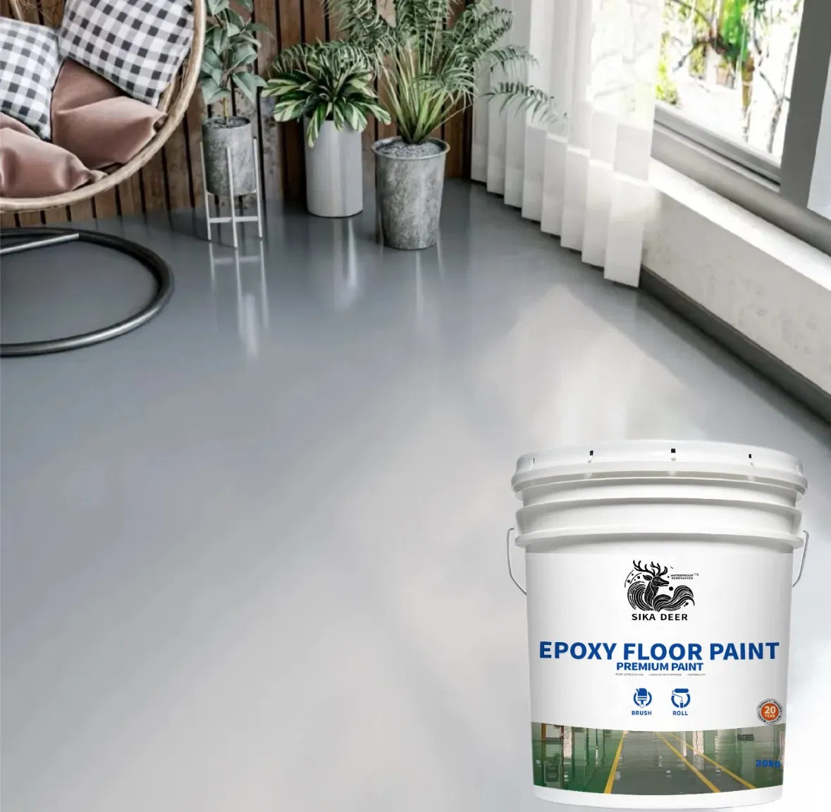 Epoxy Floor Paint Coating for Floor Protection with Mold Resistance and Oil Resistance