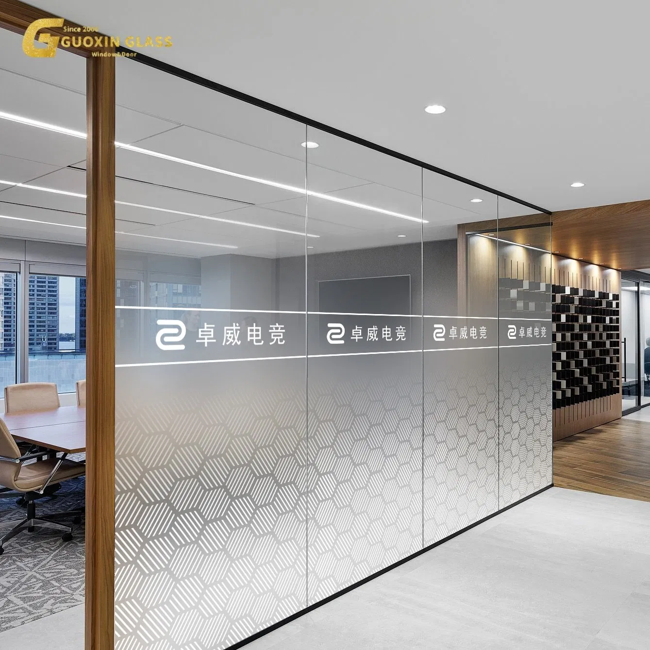 Customizable Frosted Glass Window Sheets for Building Applications