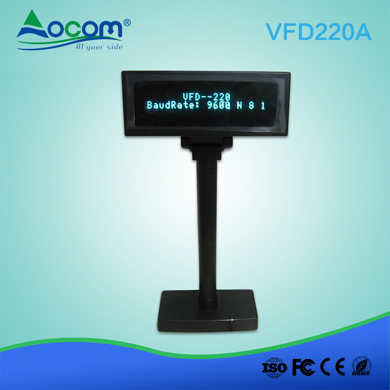 20X2 11mm Height Characters POS VFD USB Customer Display