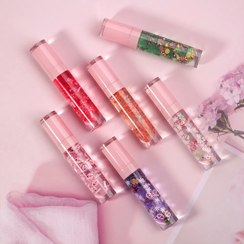 OEM Fruit Flavor Lip Plumper Moisturizing No Logo Lip Oil Clear Lip Gloss Christmas/Halloween
