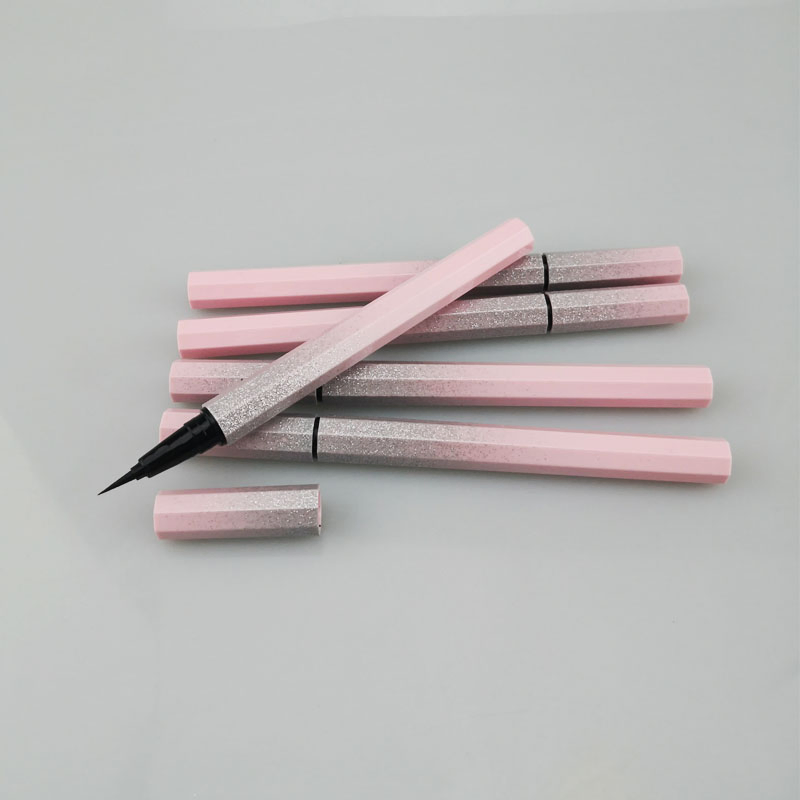 OEM Pink Star Shaped Non Halo Dyeing Waterproof Durable Dry Cool Black Eyeliner