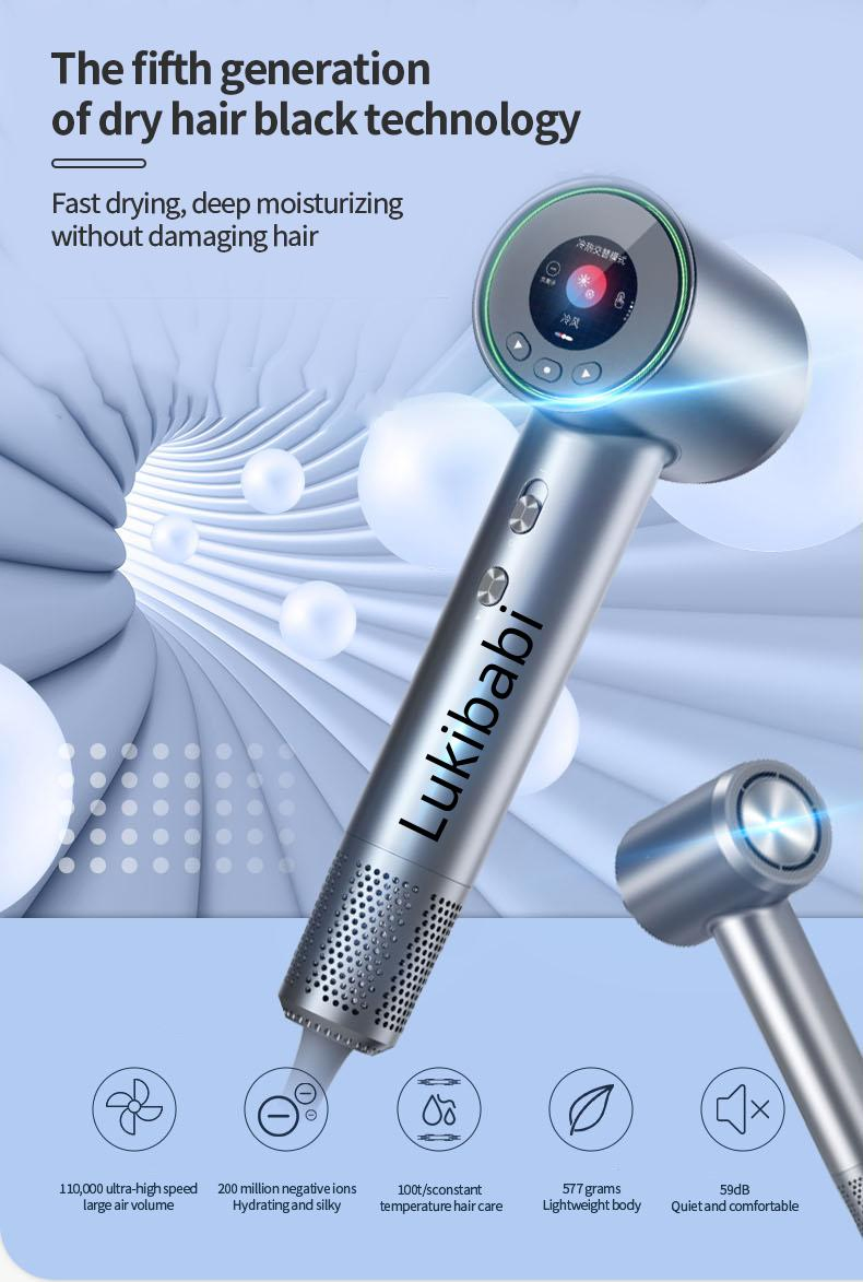 Professional Touch-Controlled High-Speed Hair Dryer with BLDC Technology