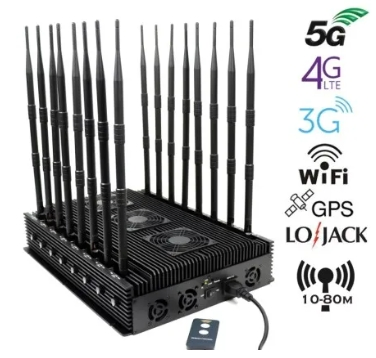 22 Antenna Cell Phone Signal Jam--Mer Mobile Signal Blo--Cker WiFi 3G 4G 5g GPS Cell Phone Signal
