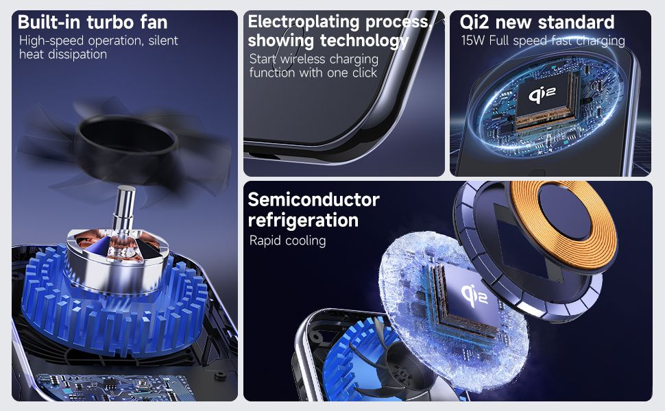 Q12 15W Full Speed Wireless Magnetic Fast Charging Car Air Vent Phone Charger