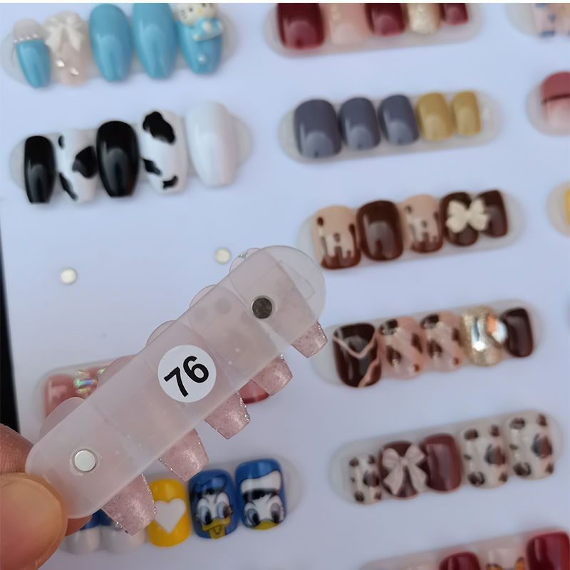 Clear Acrylic Plate Nail Art Display Board, Nail Sample Display Press-on Nails Display Stand with 12PCS Sticks--Clear