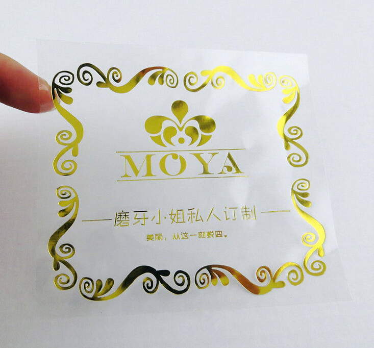 Golden Hot Stamping PVC Sticker