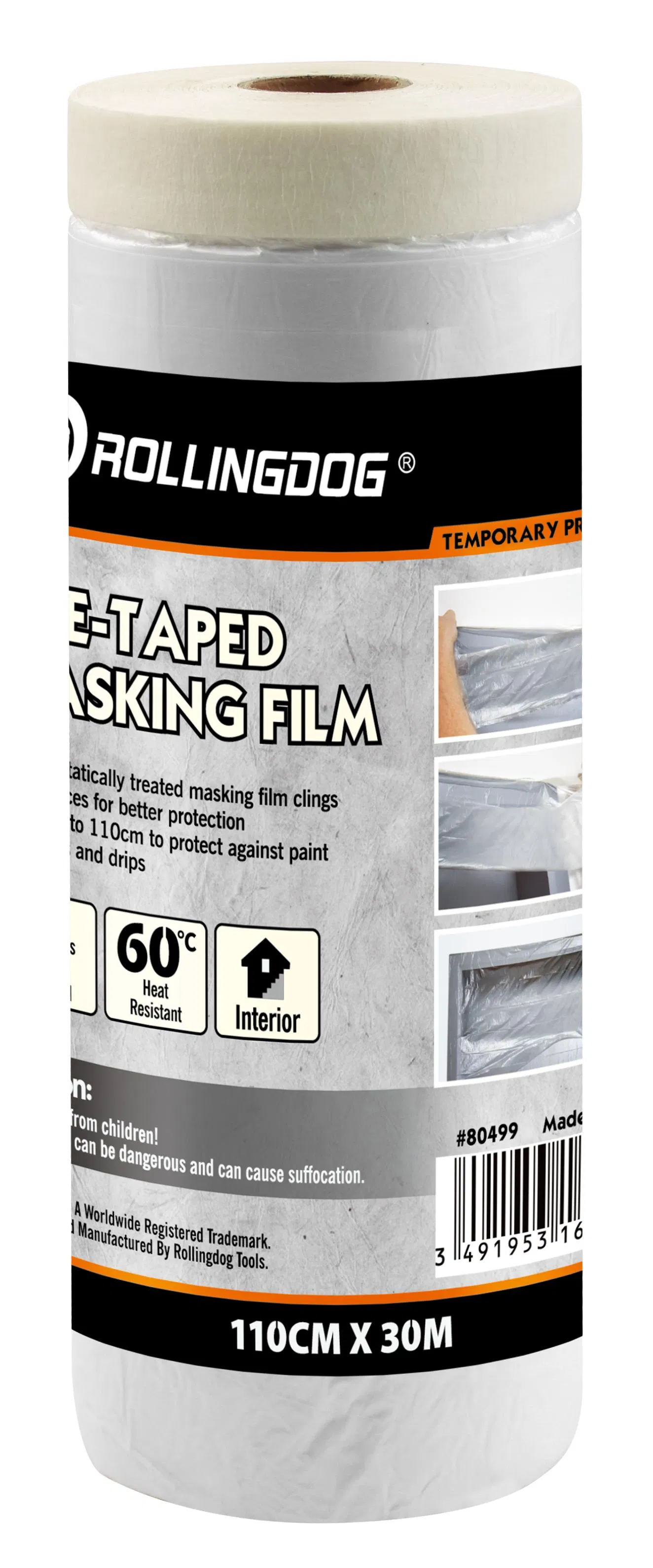 Rolingdog-Standard 80499 Pre-Taped Masking Film