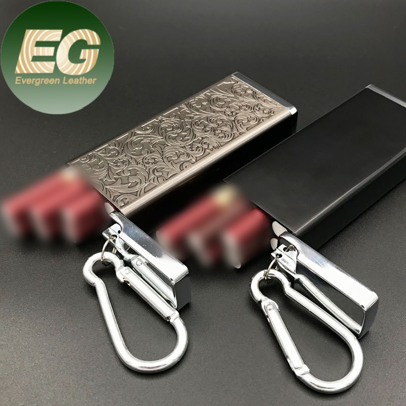 Ea604 Portable Silver Aluminium Women Holder Vintage Luxury Lighter Case Accessories Custom Display Tin Waterproof Metal Cigarette Cases
