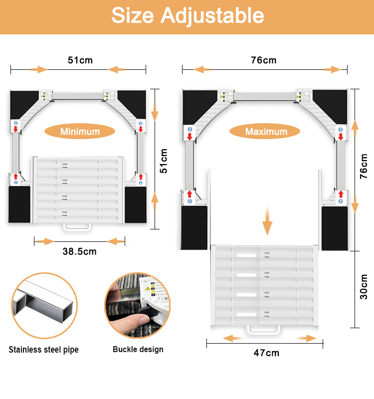 Washing Machine Stacking Kit with Reinforced Frame for Long Use