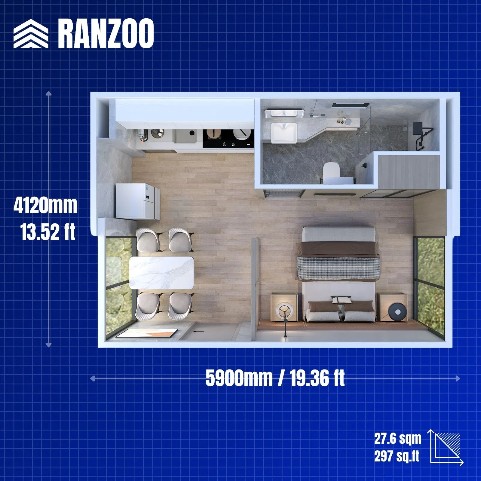 Elegant Folding Home: Stylish Prefabricated Villa for Smart Living