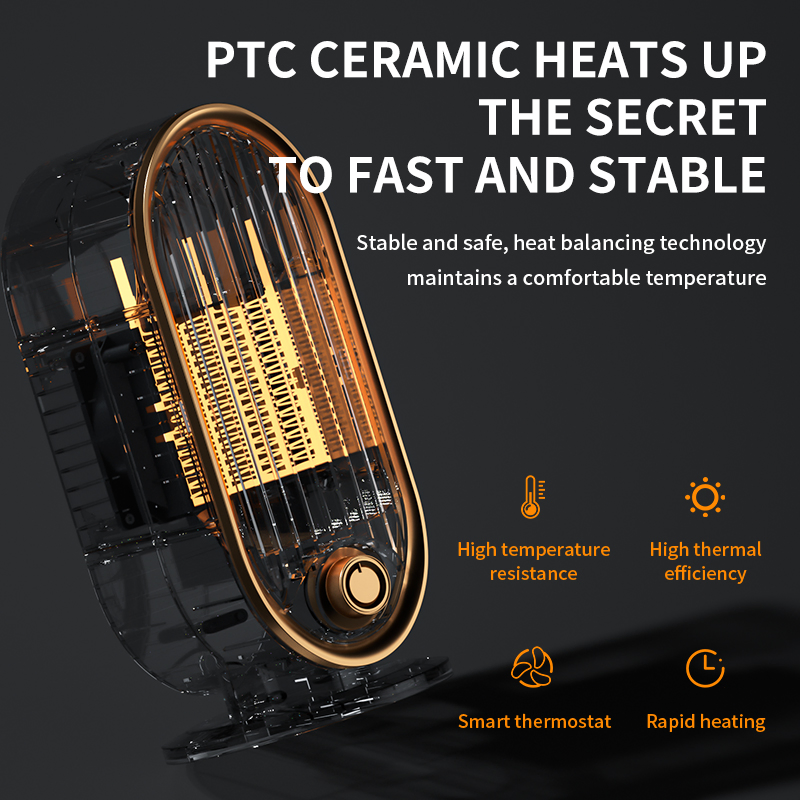 Quiet Energy-Efficient Lightweight Durable Electric Desktop Heater for Office