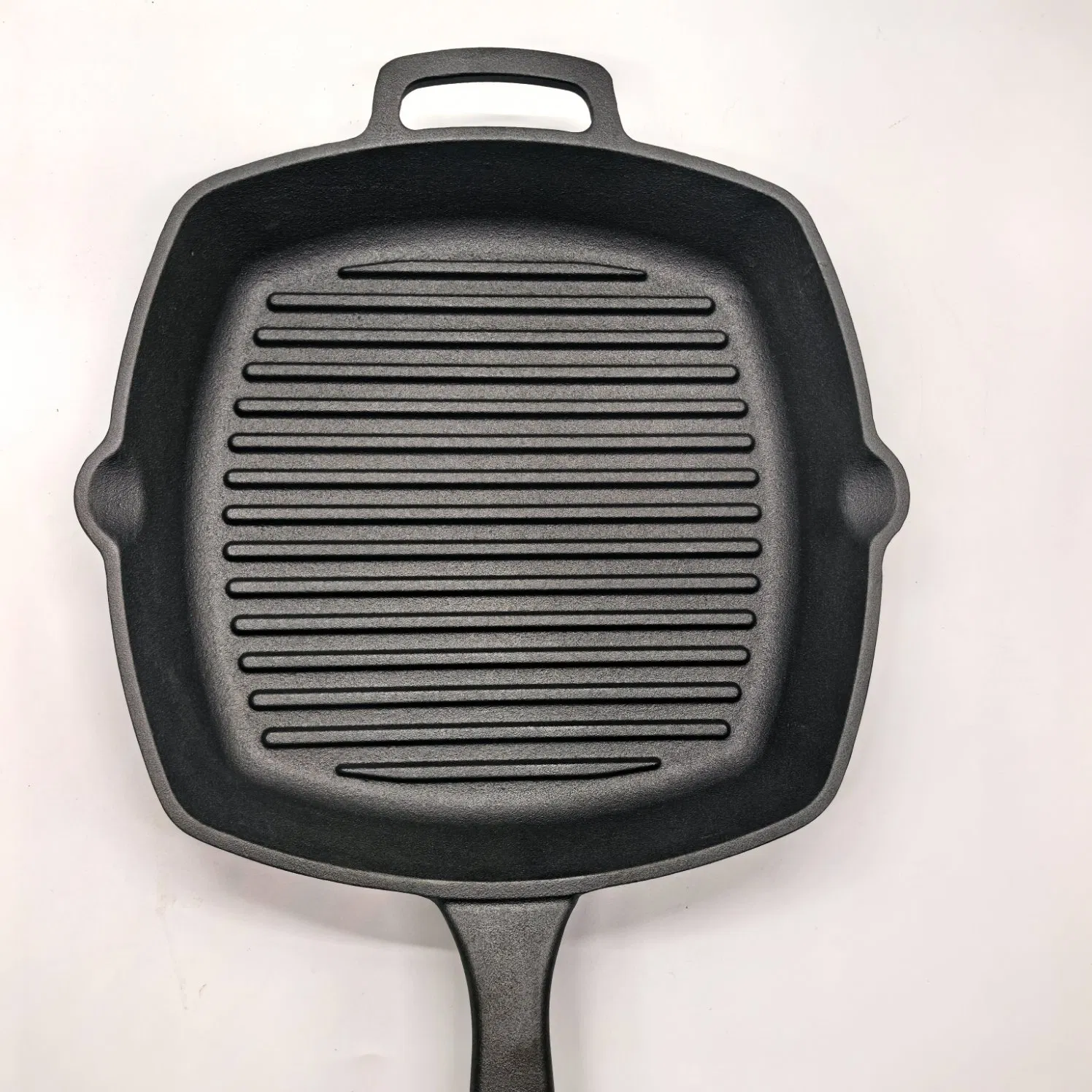 Cast Iron Grill Pan Skillet Frying Pan, Oven, Stovetop, Grill, Campfire & Induction Compatible, Durable, Non-Toxic, Even-Heating Cookware, Blue, Square, 10.5"