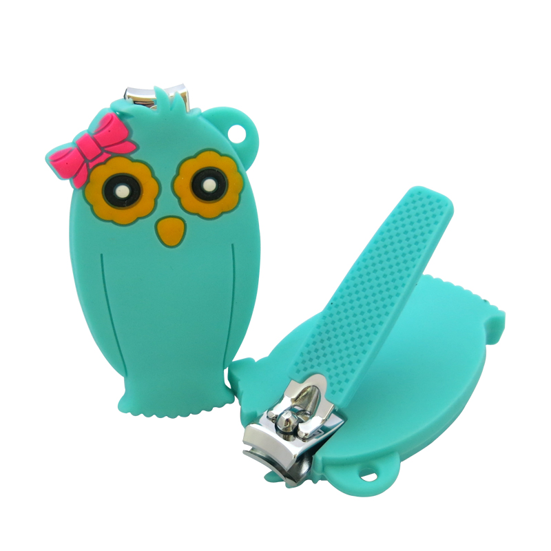 Cute Cartoon Silicone Catcher & Grip Nail Clipper for Baby Nail Care (608CR-2)