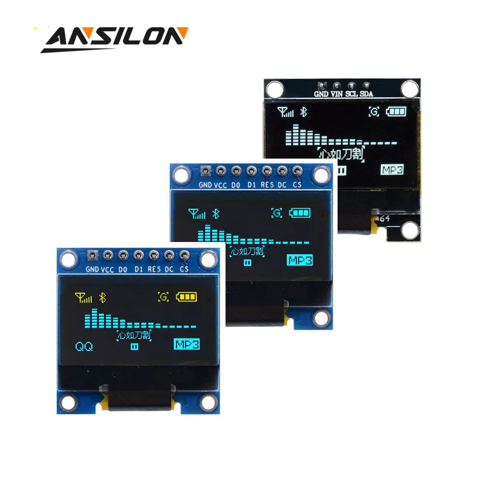 OLED модуль 0.96 дюйма 128x64 с широким углом обзора