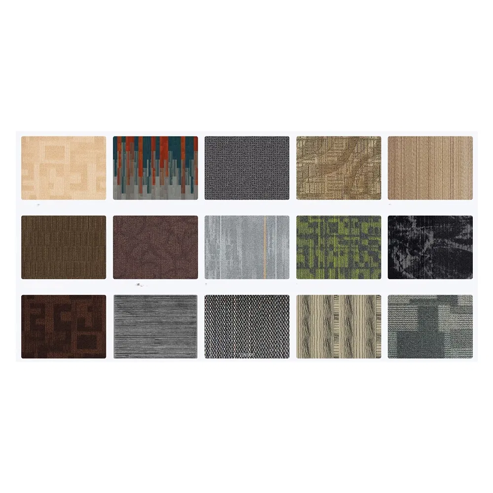 Lingding OEM Custom Floor-Decorative Plain Color Strip Flooring Tiles Carpet