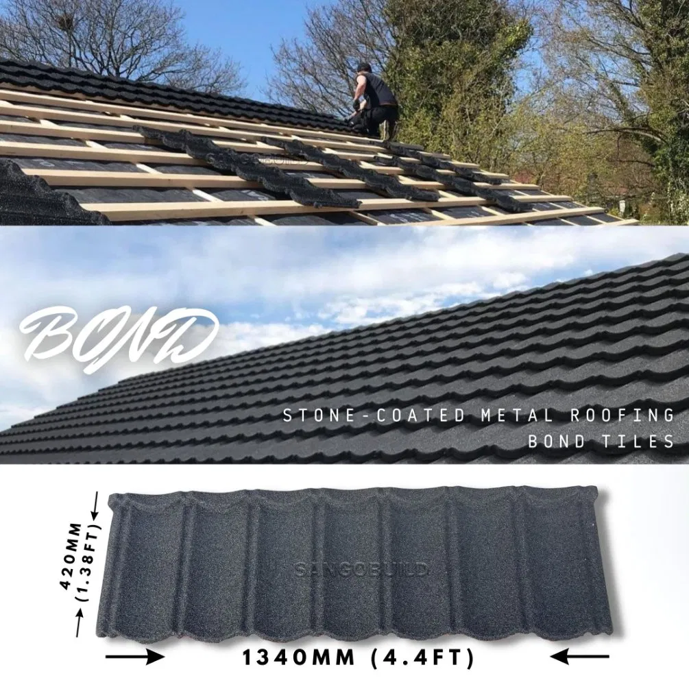 Roof Cover Sheet in Dr Congo Wholesale Price Tuiles Construction Material Price Lubumbashi Kinshasa Stone Coated Roof Tiles Price in Drc