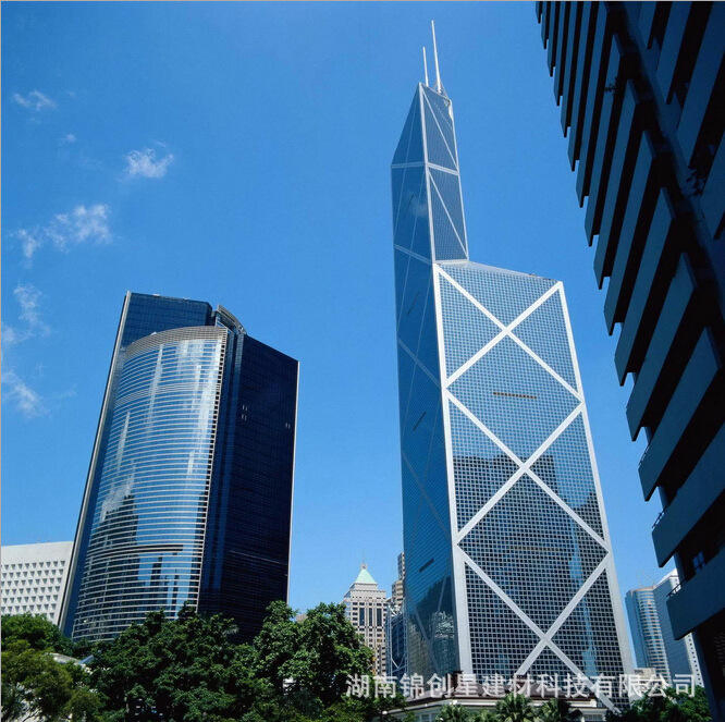 Modern Design Aluminum Semi Unitized Curtain Wall System with Double Tempered Fullglass Curtainwall Glass Curtain Wall