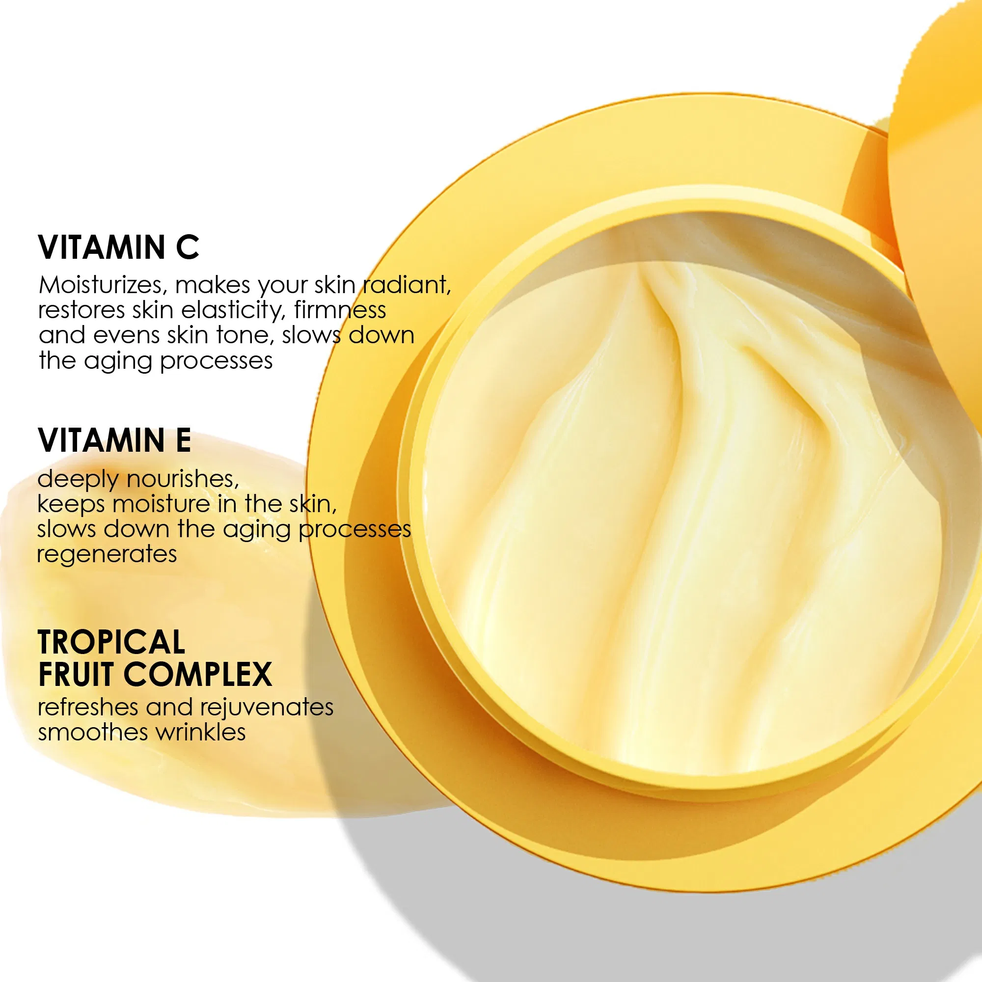 New Arrival Private Label Natural Vitamin C Whitening Anti Aging Wrinkle Acne Dark Spot Remover Brightening Face Cream