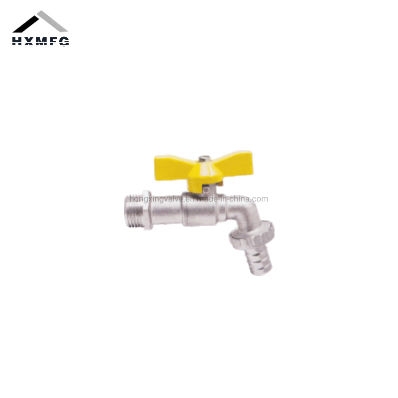 Butterfly Handle Male Brass Chrome Plate Hose Union Bib Tap