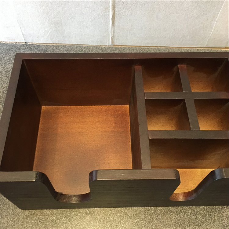 Solid Pine Wooden Paper Holder Napkin Wooden Bar Caddy for Miller Shiner Bock Inchmoan J&B