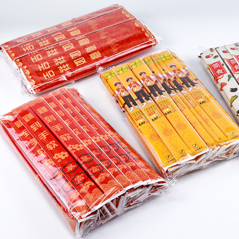 Manufacturer OEM Disposable Twin Tensoge Round Bamboo Chopstick