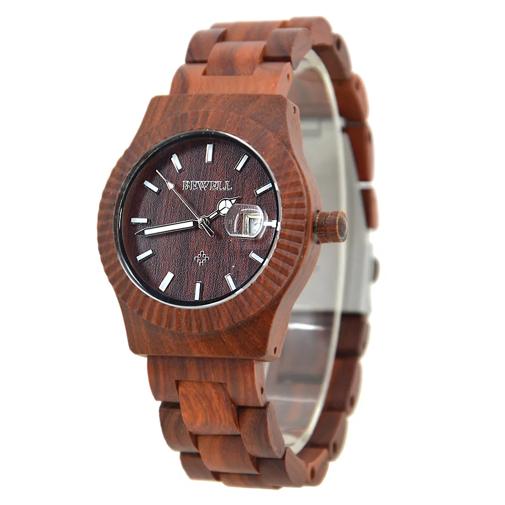 Male Wooden Wrist Watch with Japan Movement Wood Dial Custom Logo ODM Gshock