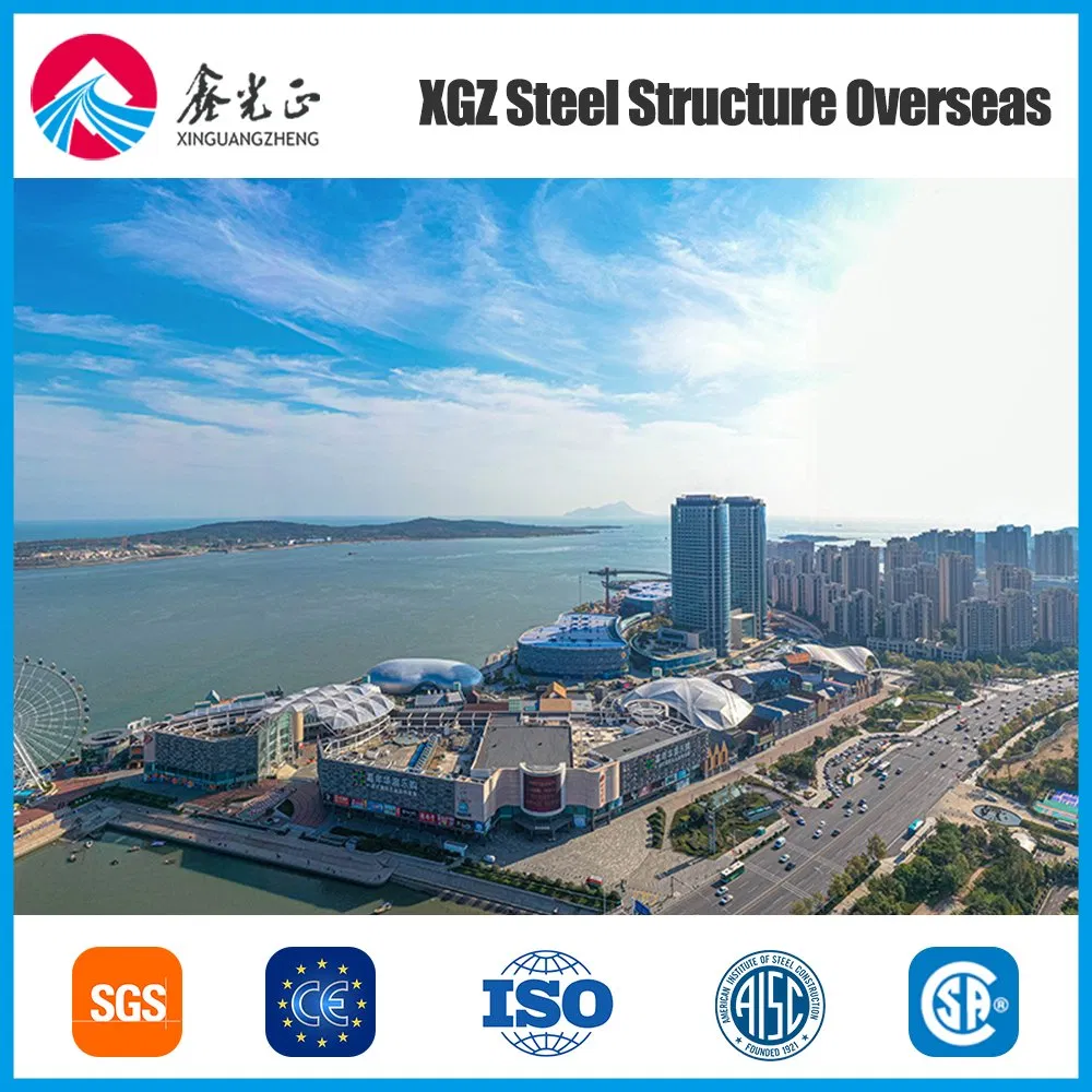 Stylish Prefabricated Steel Frame Shopping Center for Retail Use