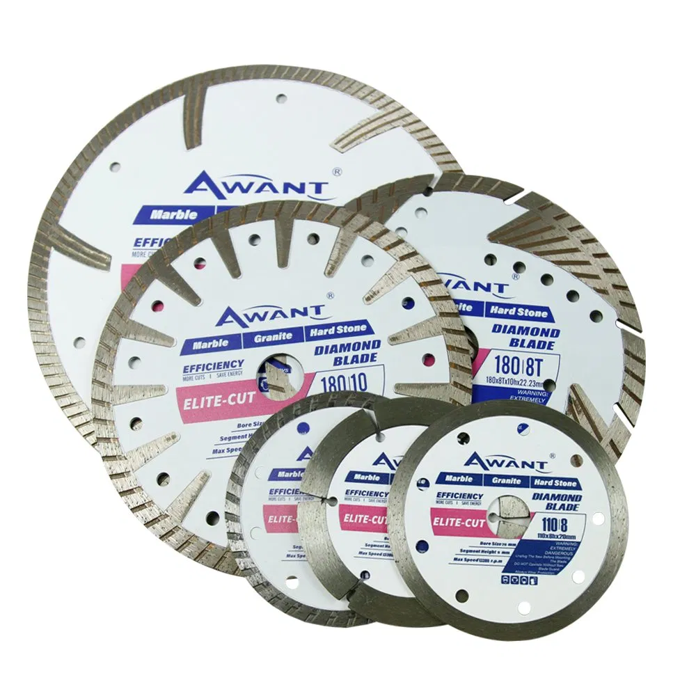 Hot Pressed Wave Turbo Diamond Saw Blade 115mm for Marble Granite Hardstone