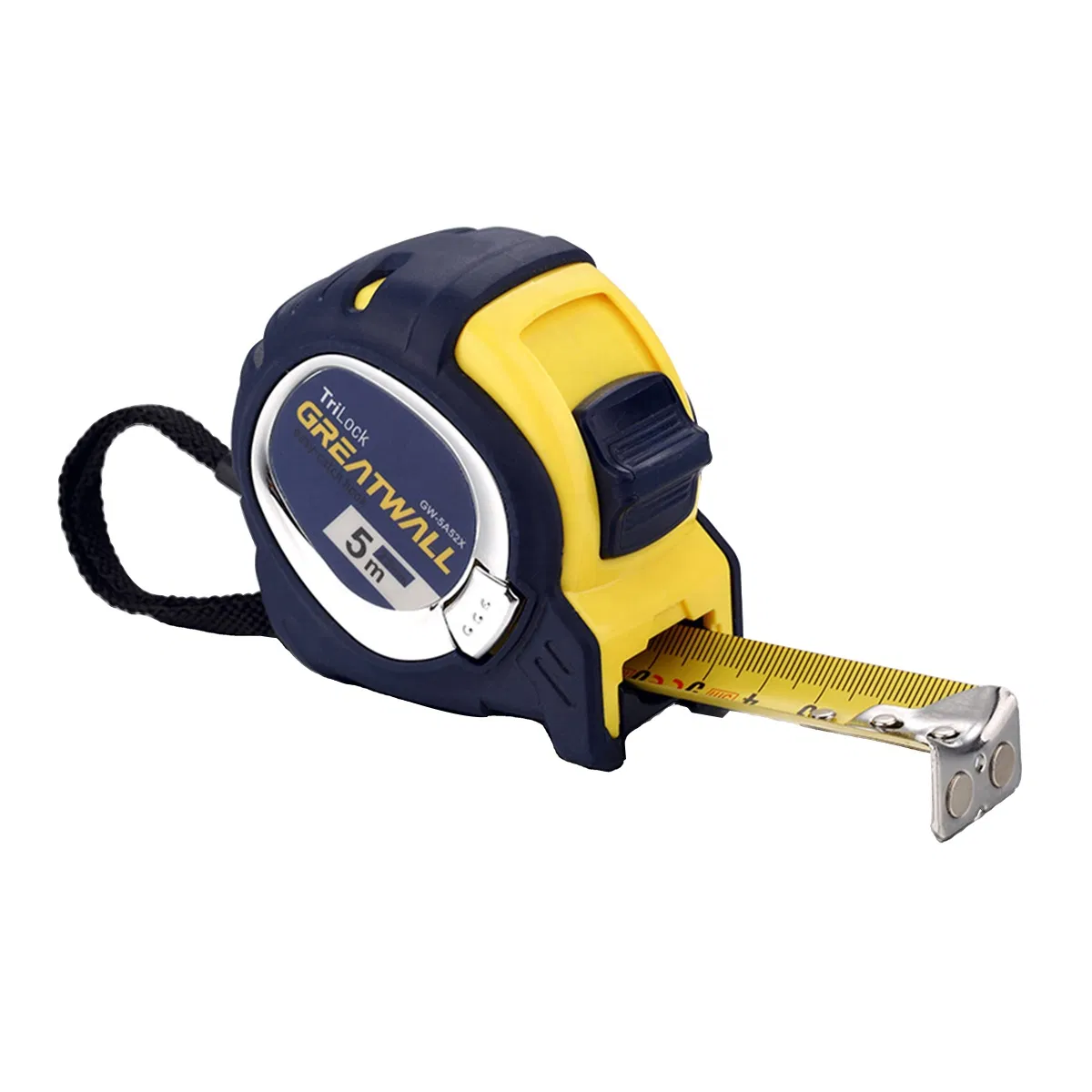 Рулетка измерительная Great Wall 3-Way-Lock с резиновым покрытием