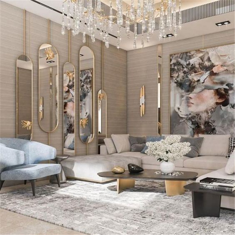 Customized Shape Metal Profiles Interior Decorative Project Silver Gold Tile Trim