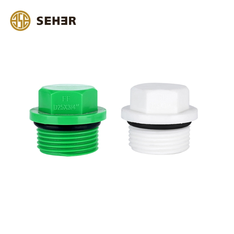 PPR End Cap Pipe Fittings Threaded Blind Cap for Hot and Cold Water Plumbing System