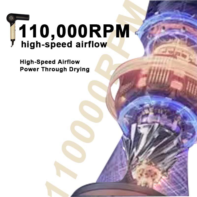 Профессиональная ионная фен-щетка со складной ручкой