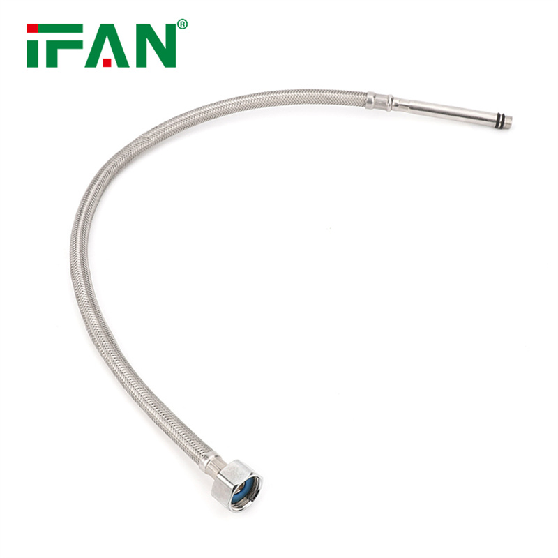 Ifan OEM Long-Lasting 30-60cm Bathroom Hose Stainless Steel Braided