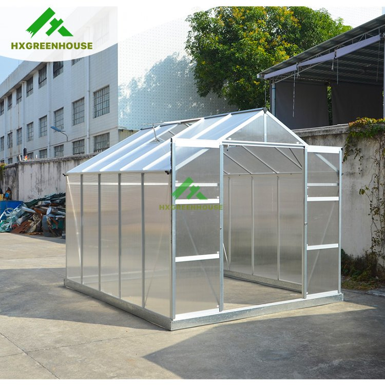Singlespan Poly Carbonate Staging Backyard Modern Conservatory