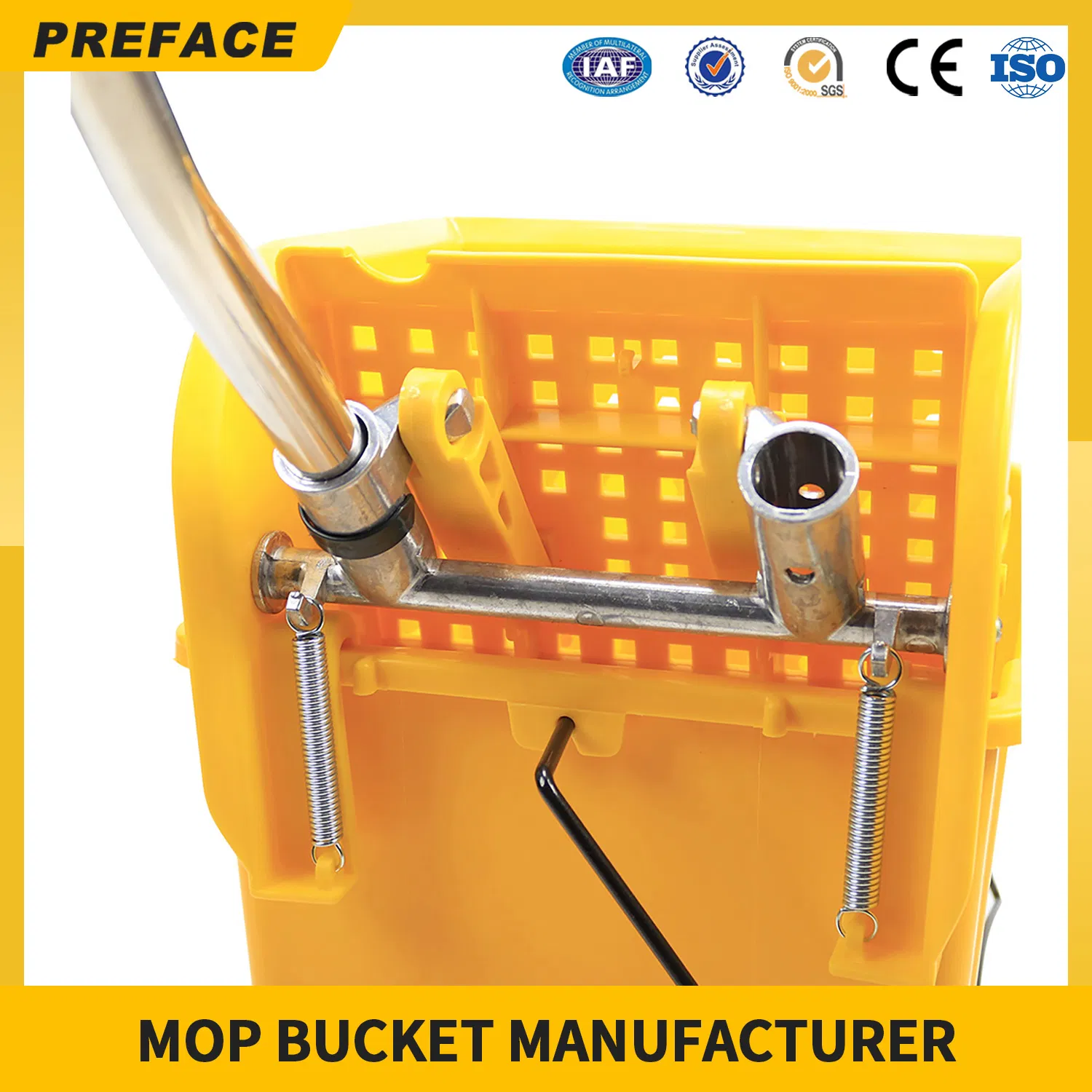 Custom Color Heavy Duty Commercial Foldable Rotating Floor Flat Plastic Spin Mop and Bucket System Set Supplier with Wringer Set