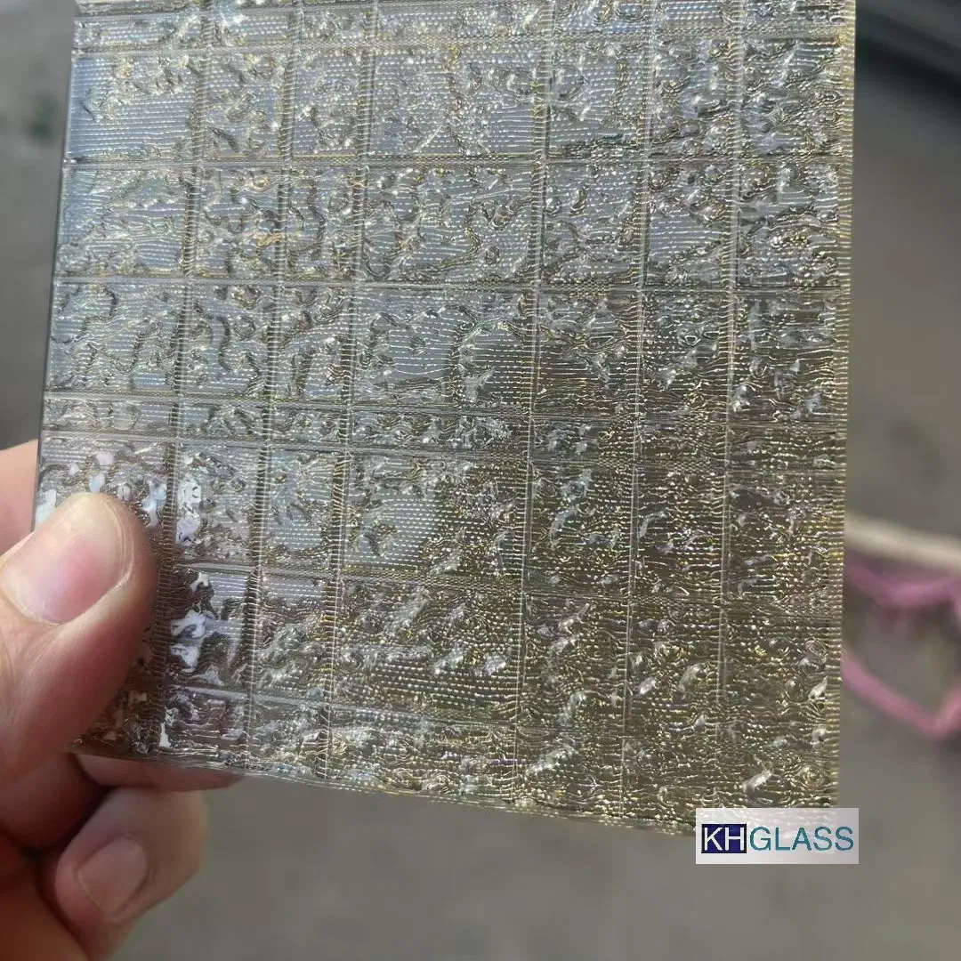 6mm 8mm Stylish Cast Textured Factory Supply Clear Tempered Toughened Bent Glass for Building Glass Door and Window