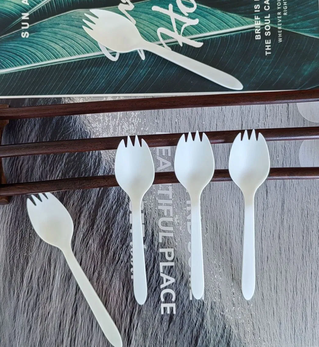 Plastic Free Disposable Biodegradable Compostable Cutlery Kits Spoon and Fork PLA Spork