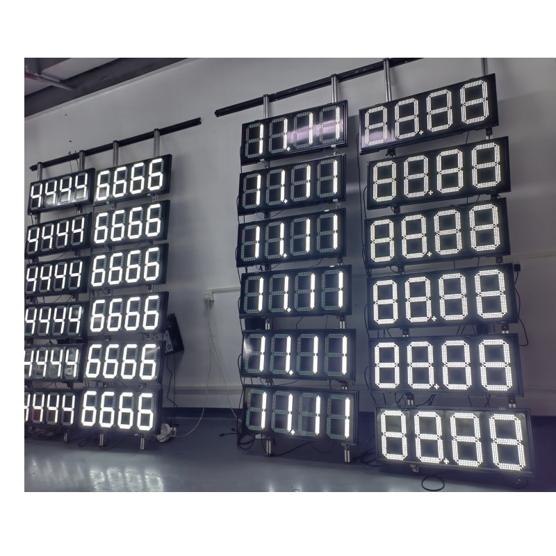 Reliable LED Displays Price Gas Station with 2-Year Warranty Various Heights Gas Station Segment Display RS485