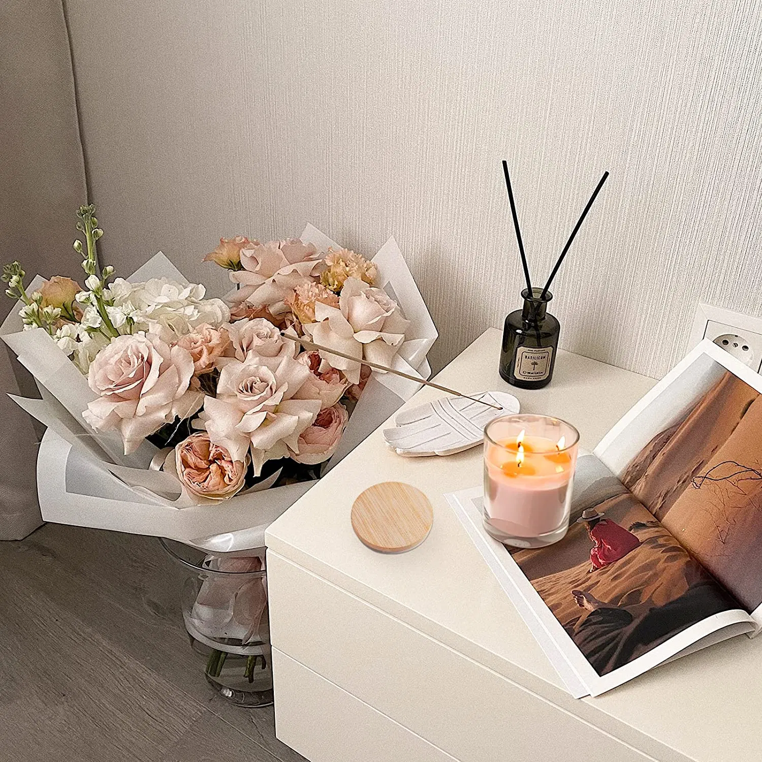 8oz 10oz 14 Oz Container White Thick Empty Frosted Glass Candle Jars