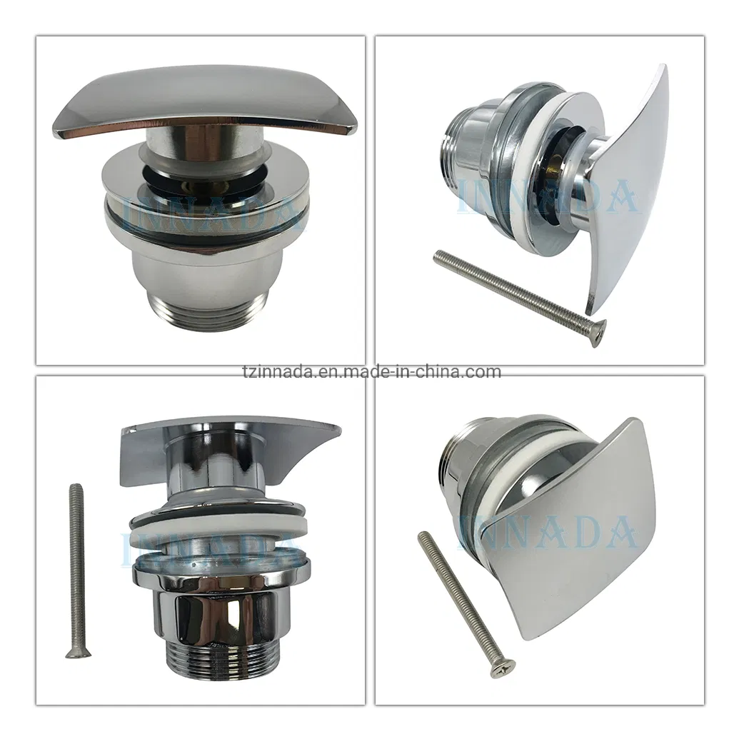 Сифон для раковины с кнопкой, хром, 1 1/2 дюйма